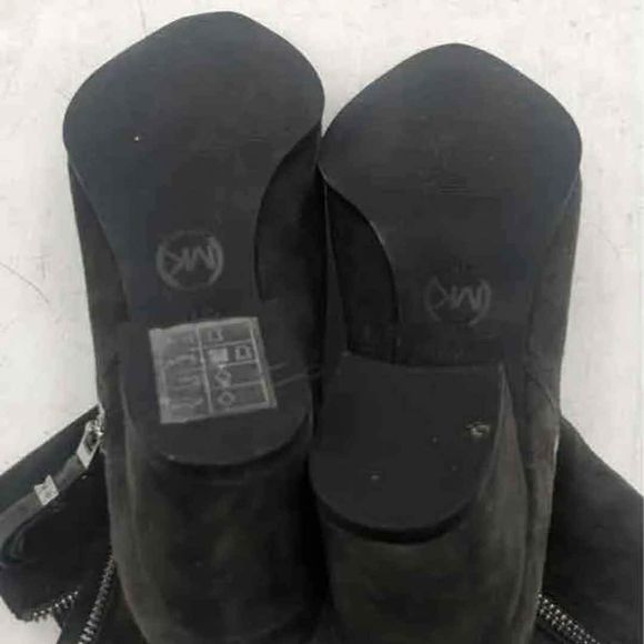 Michael Kors MK Designer Dawson Black Suede Zip Up Ankle Booties Size 5.5 - Picture 7 of 8